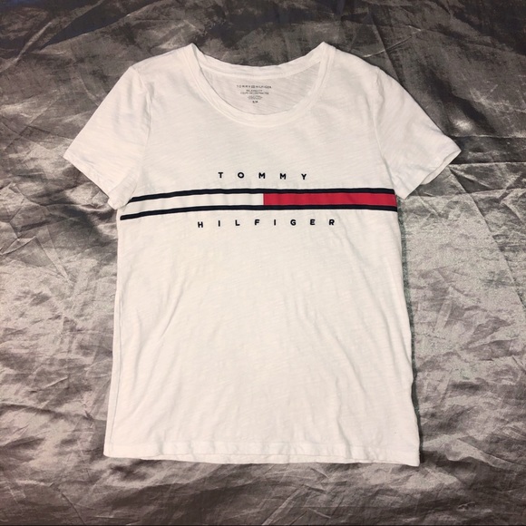 Tommy Hilfiger Women’s Big Logo Line T-shirt - Picture 1 of 7
